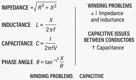 Understanding the measurements involves understanding that insulation materials are largely capacitive in nature.