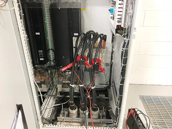 Inspection and Electrical Signature Analysis of 460V drive and 600 hp motor