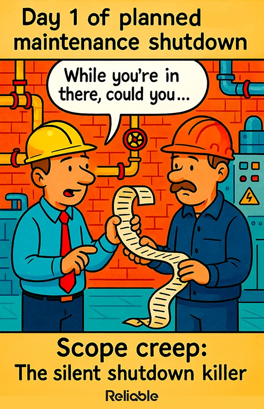 scope creep in maintenance shutdowns
