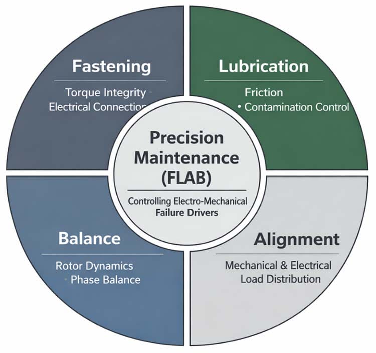 Figure 4 - FLAB defines the primary controllable electro-mechanical failure drivers in asset-intensive operations.