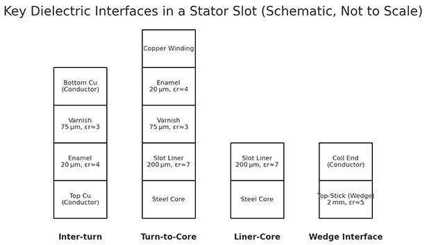 The dielectric interfaces between the materials from Figure 7.