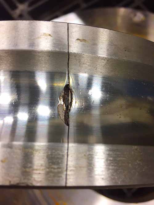 Cracked bearing