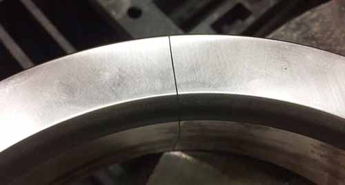 Bearing that is cracked