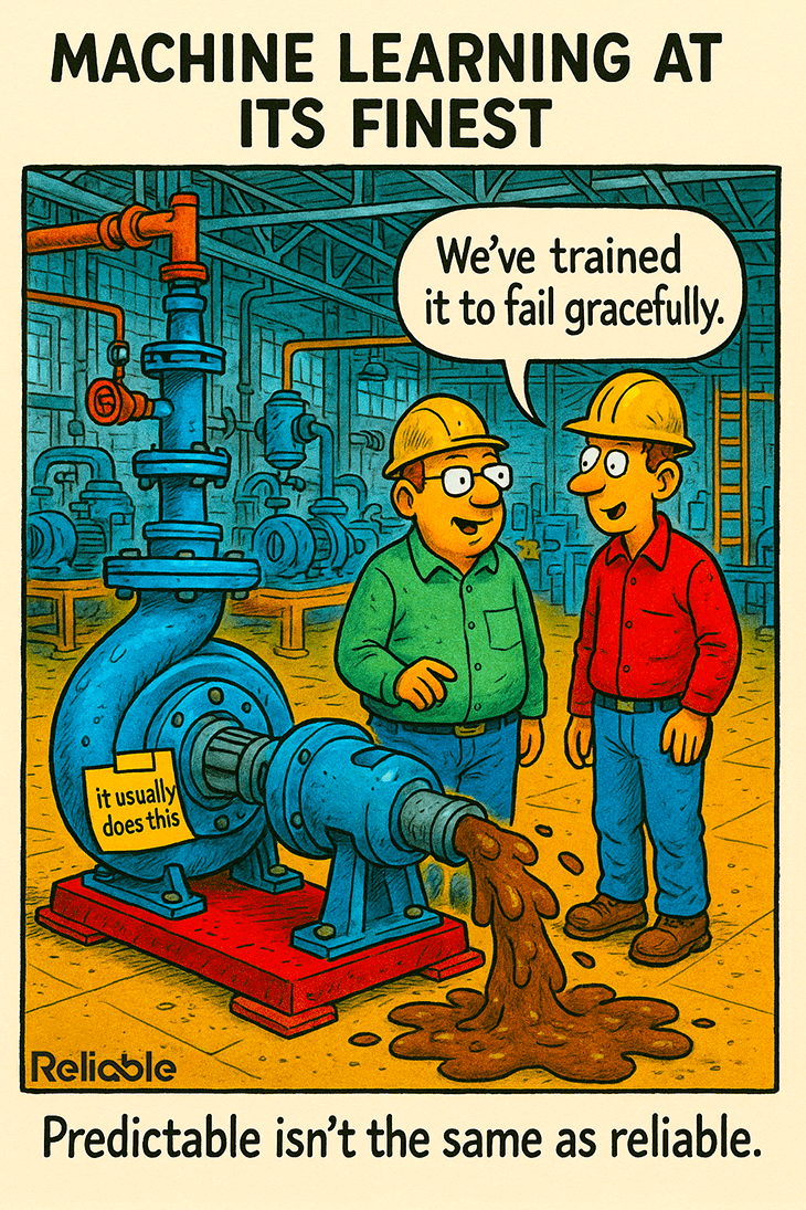 predictable machine failure vs. reliability