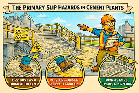 The Primary Slip Hazards of Cement Plants