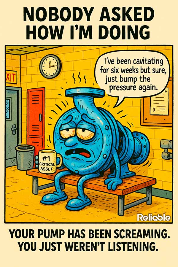 Pump cavitation is a symptom
