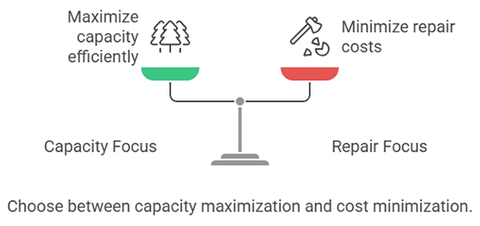 Reliable capacity and cost minimization